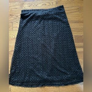 Handmade Midi Women’s Skirt Black Lace may fit Sz L/XL